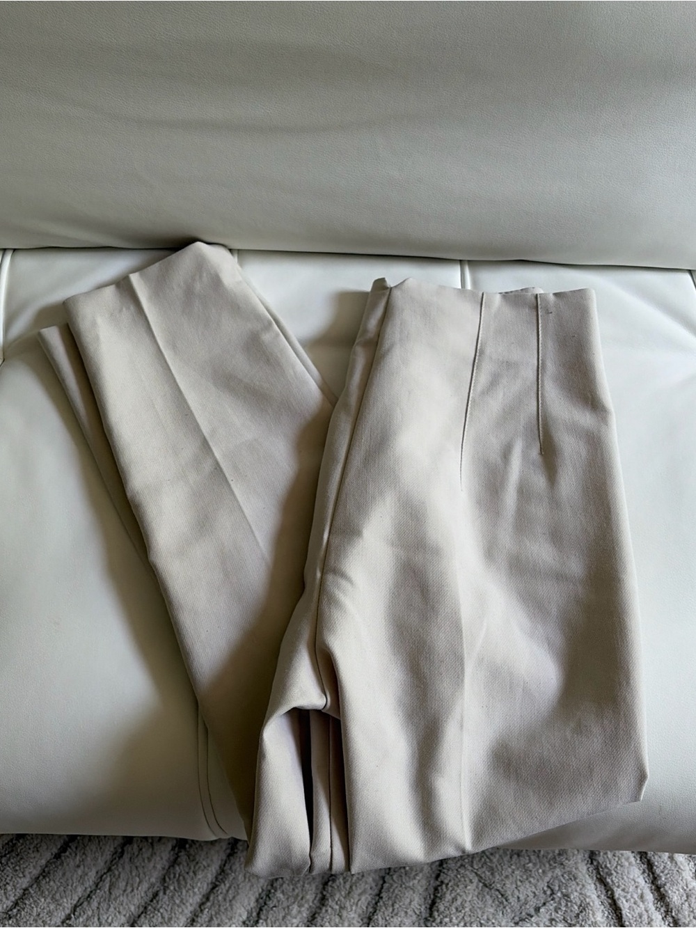 Zara Slim Trousers in Light Beige